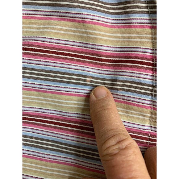 VTG 90s Klaus Boehler Dress Shirt Stripe L 16.5" Neck 32 Sleeve Classic 8913 - Picture 8 of 9